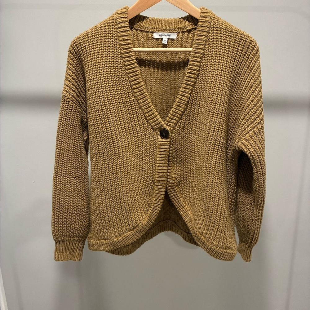 Madewell one button shaker knit sweater